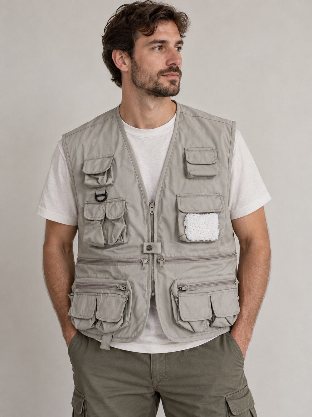 Vintage 90s Rio Bravo Men’s L Utility Fishing Vest Y2K Multi Pocket Gorpcore